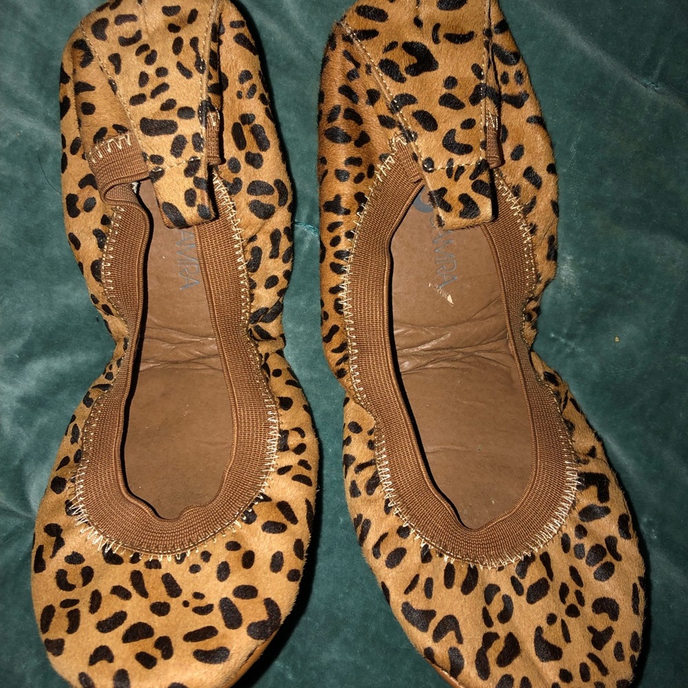 Yosi Samra YS cheetah leopard Ballet slippers sz 8